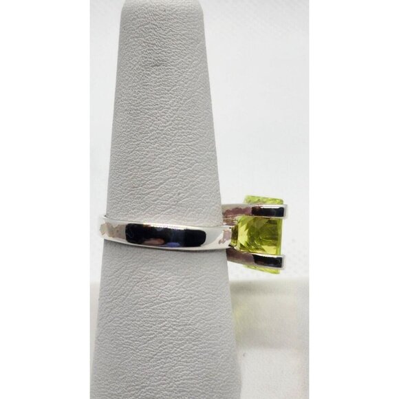 925 STERLING SILVER CHRYSOPRASE RING SIZE 8 - Picture 3 of 5